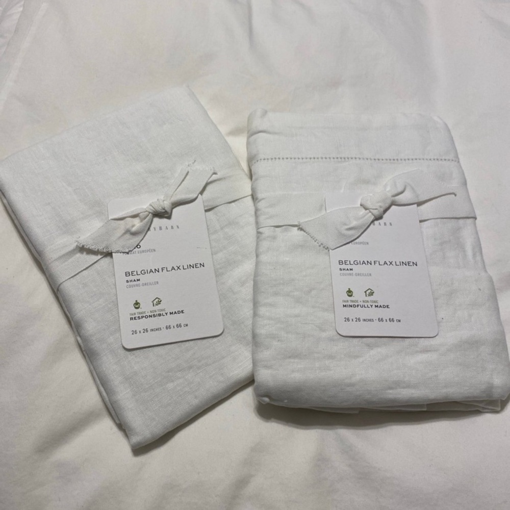Potterybarn Belgian flax linen pillow shams